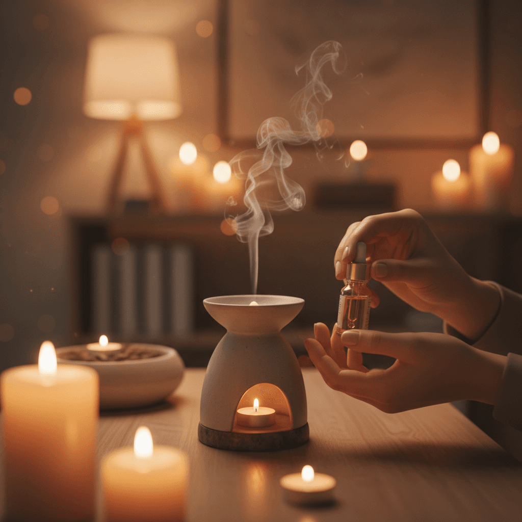 Demonstrating aromatherapy application methods