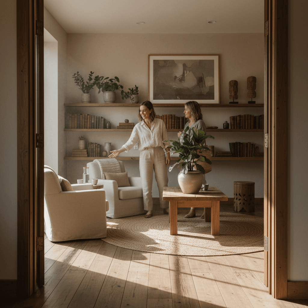 Welcoming aromatherapy consultation space in Cowansville