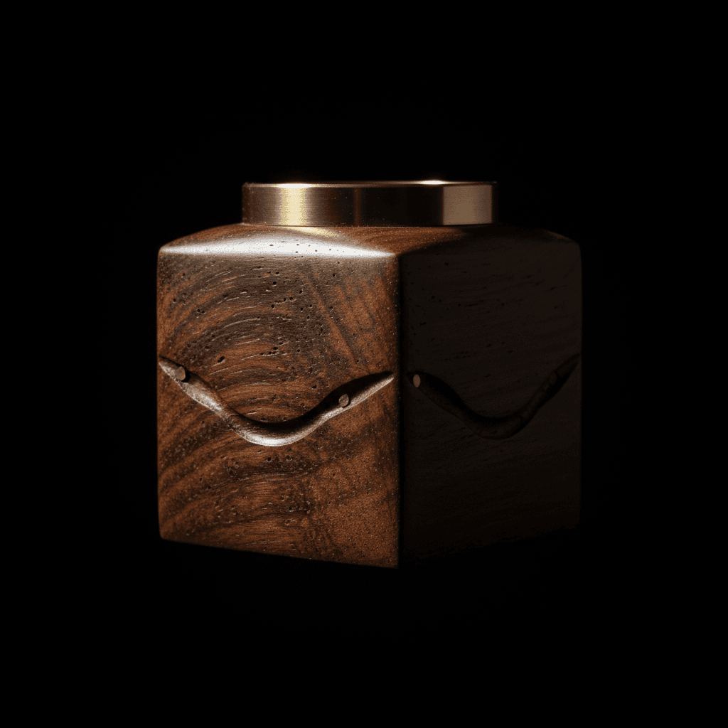 Handcrafted wooden aromatherapy accessory detail